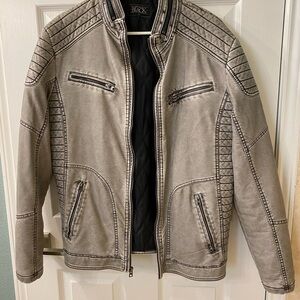 Black Rivet Gray Quilted Jacket